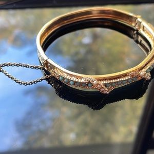 Gold and Turquoise Bracelet
